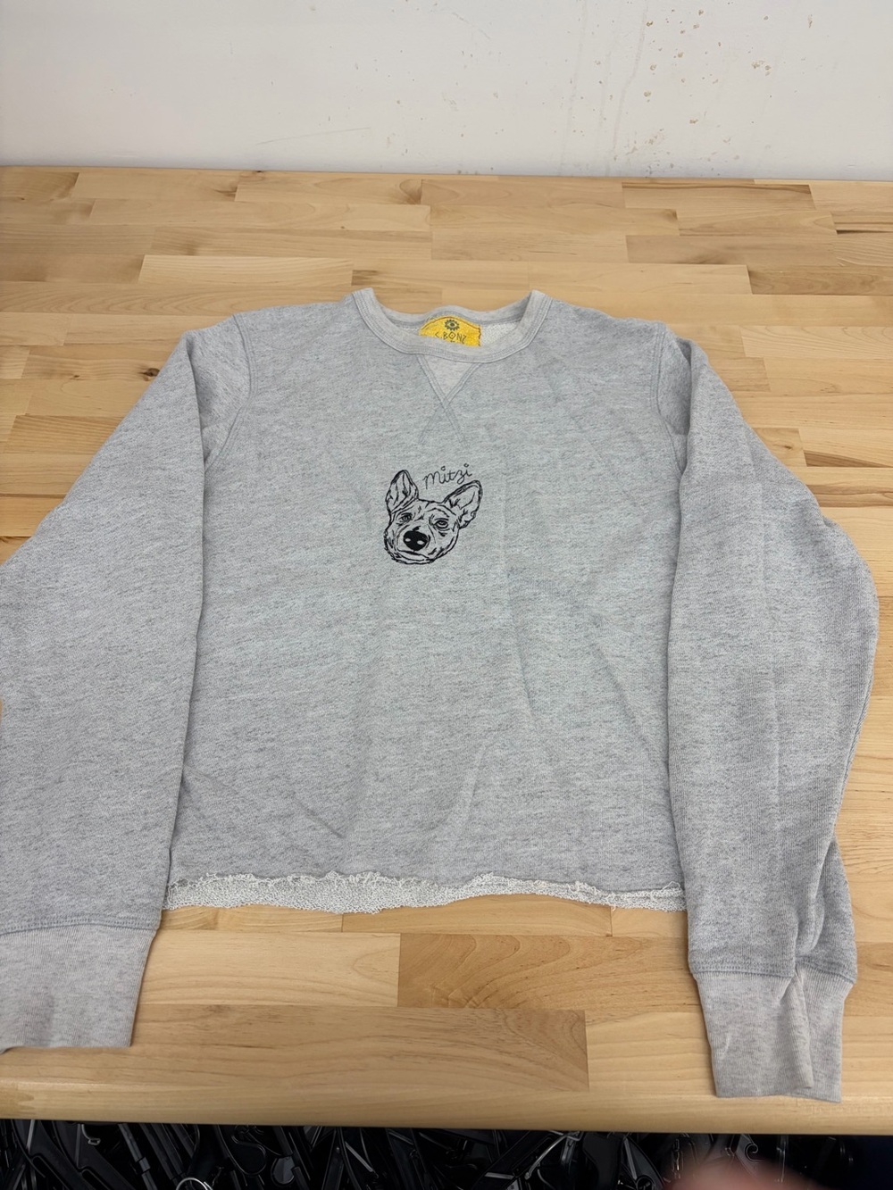 Staud X C. Bonz Grey Embroidered Dog Sweatshirt